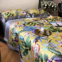 Summer American jungle Wind Imports 80 Lana fine natural silk Summer cool by four sets of ice silk air conditioning thin by bed linen