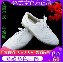 Xingwutang Taiji shoes 18 first layer soft cowhide Taijiquan shoes beef tendon leather leather martial arts practice spring and summer
