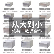 Japan Tianma transparent plastic drawer storage box clothes packing box inside wardrobe clothing storage box