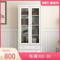 Toilet waterproof bathroom bedside Toilet Side Cabinet solid wood lockers Lockers Living-room Living-room American Floor Bookcase