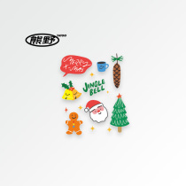 Kumano) JingleBells jingle bells cute Santa Claus gingerbread man ins Wind tattoo sticker
