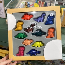 Mille mother oce12 color childrens brush three-dimensional dinosaur cartoon modeling Kindergarten painting graffiti crayon