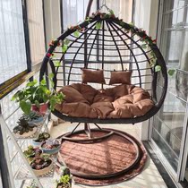 Cradle chair adult hanging chair swing indoor home hanging basket adult balcony sitting dual-purpose small double net red chair