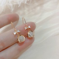 Ottles discount store Withdrawal Cupboard Clearance Clear Cabin Pick Up 18K Gold Cat Eye Stone Earrings Outletts Female Accessories