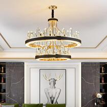Light luxury crystal chandelier living room lamp simple modern atmospheric bedroom lamp new Villa restaurant chandelier luxury