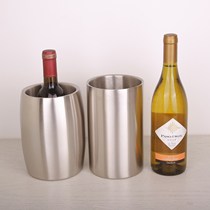 Double stainless steel ice wine barrel home bar commercial European champagne bucket Wine Beer KTV