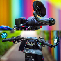 Suitable for calf electric N1 N1S M1 U1 M modified handlebar Retro rearview mirror Handlebar round mirror Reversing mirror