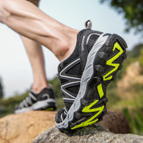 Out shoes men's spring and autumn new knob shoes hiking shoes mesh running shoes men's shoes sports casual shoes