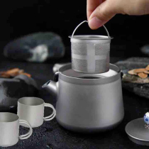 German Quality Pure Titanium Bubble Teapot Teapot Tea With Multiman Kung Fu Tea Set Outdoor Camping Tea Tea Set For Portable Home