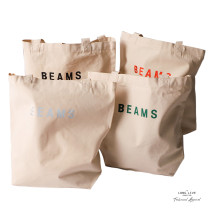 SPOT BEAMS 21 Spring   Summer Top 100 Basic Embroidered Canvas Shoulder Satchel Tote Bag 21SS