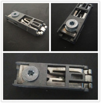 Exhibition-specific iron sheet three-card lock octagonal flat aluminum lock wide intersection connector three-claw lock accessories