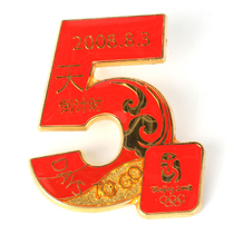 Countdown 5-day insignia for the opening ceremony of the 29th Beijing Olympics limited metal original