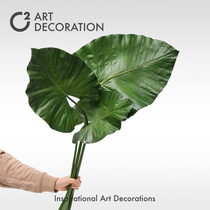 Upscale floral fake leaves hand feel simulation plant sea artichokes large leaf sample room decorated with flower arrangement