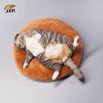 JXK 1 6 sleepy cat model cute healing department cute pet cat hand-run surrounding creative Tide play ornaments props