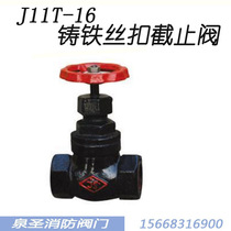 Cast iron wire closure valve J11T-16 wire connection iron globe valve copper core DN15 20 25 32 40 50