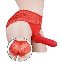 Men's ice silk underwear lace sexy ultra-thin breathable seamless briefs men with jj sets of sexy stockings underwear