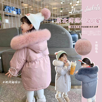 Little girl 2020 winter clothing Western style baby hooded thick coat Parker clothing Childrens extreme cold down jacket childrens clothing trend