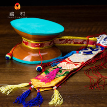 Nepalese tambourine Buddhism Tantric supplies of Buddhist equipment wooden sheepskin drums Gabbalafa drum with drum cover