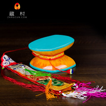 Tibetan Buddhism Tantra supplies Nepal exquisite square imitation beeswax tambourine with drum cover