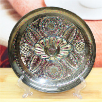 Pakistan bronze handicrafts imported copper carving 10-inch craft decoration plate home decoration BT541
