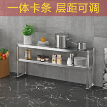 Stainless steel two-story three-layer countertop stand milk tea shop stand on the shelf Workbench console rack kitchen shelf