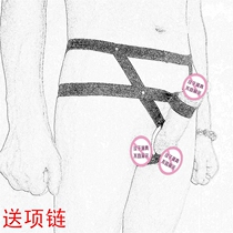Mens collar high-play underwear mens sex underwear mens pure hand strap hollow flirting open crotch underwear