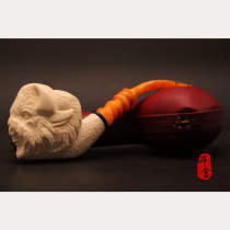 Turkish Master F YAVUZ Fernanyavuz sepiolite pipe carved figure Special grade material A9