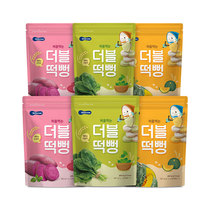 Korean bebecook Double Color Rice Cake Baby Snacks Supplementary Food (Pumpkin Purple Potato Spinach)