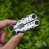 Portable multifunctional stainless steel folding pliers outdoor tool tongs EDC combination tool bottle opener saw