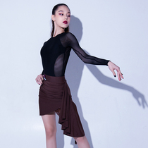 Latin dance practice clothes stars costumes fairy air fluttering temperament gauze big back showing figure performance clothes showing leg shape