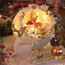 Crystal mousse Christmas cake decorations at the mercy of elk lovers Santa Claus snowman snowflake party dessert