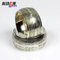 Yiwu factory price) Tibetan and Miao dance accessories) ethnic style jewelry-antique pattern bracelet ring 12 yuan pair