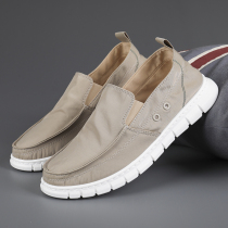 A foot canvas shoes for mens shoes 2023 new summer tide shoes breathable lazy shoes for leisure shoes old Beijing cloth shoes