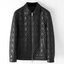 D O~cabinet 5W imported small sheep skin fur coat men double zipper diamond jacket winter jacket coat