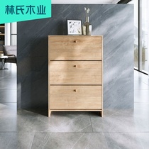 Lins wood balcony corner shoe cabinet Household door dump type modern storage locker large capacity HS1N