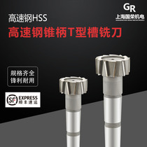 High-speed steel T slot milling cutter helical straight shank t xing dao 81012143216-50 white steel T-SLOT cutter