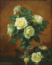 Cross stitch electronic drawings 544 Williams flower 19 rose 300W * 378H78 color XSD source file