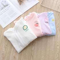 Childrens cotton sunscreen clothing middle and large childrens thin zipper hoodie solid color air conditioning clothing cardigan jacket white summer new