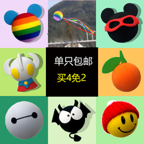 Car antenna decorative ball cartoon modified doll rainbow Mickey Pirates black 8 universal roof horse 3 Elysee