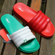 China Li Ning Men's and Women's Paris Fashion Week Show Leather Fashion Slippers ABTQ004 005 ABTR005