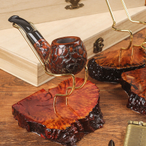 High-end heather pipe stand Solid wood personality creative one display stand unit bracket pipe seat pipe accessories