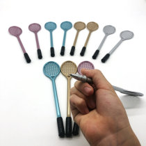 Simulation badminton racket gel pen Plastic tennis racket pen shape mini sports gift souvenir