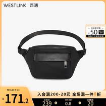 Xiyu chest bag mens trendy brand 2022 spring new black all-match fashion simple zipper waist bag casual mens bag