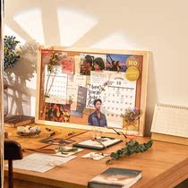Plank photo wall Nordic style luxury living room design family corridor baby growth cork board free of holes