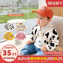 Baby clothes knitted cardigan sweater jacket autumn spring men and women baby boys coat children Y7059