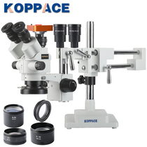 2 1X-180X three-eye stereo electron microscope HDMI camera mobile phone repair continuous variable magnification lens