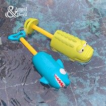 Childrens travel portable toy swimming pool play water pumping water spray baby shark Bath cartoon rafting water gun
