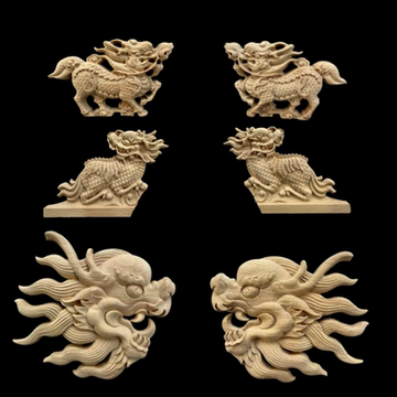 未使用品 二対一体+子供 獅子舞 獅子頭 木彫 横幅雄約11寸 雌10寸　i1※ 仿古木雕狮子礼盒-仿古木雕狮子礼盒促销价格、仿古木雕狮子礼盒品牌- 淘宝