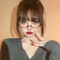 Two-dimensional cosplay lower half frame abstinence style decorative glasses Net red royal sister female soft sister student uniform frame