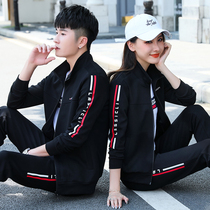 361 couples set 2021 new trend Spring Autumn Sports Leisure set female Joe Danno running three sets